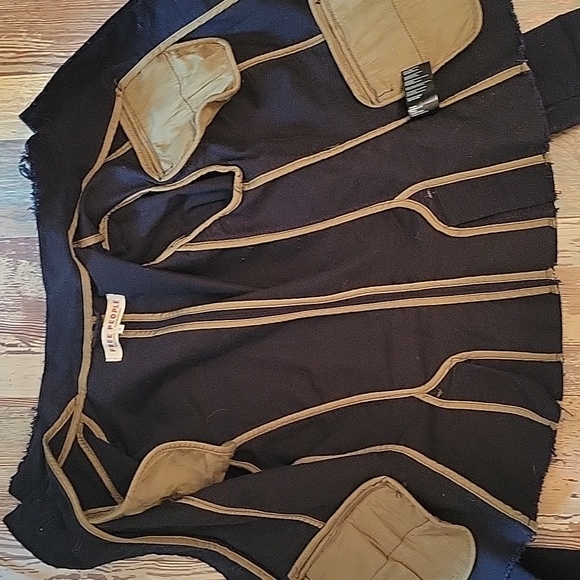 Free People Elsa Sergeant Jacket Black Womens Small EUC - Picture 8 of 9